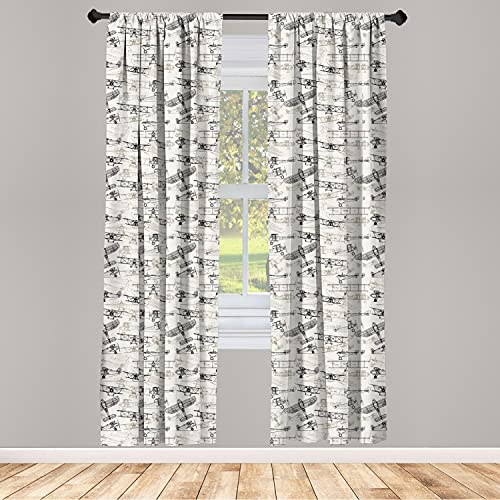 Vintage Airplane Curtains for Stylish Window Treatments