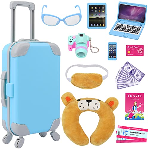 ZITA ELEMENT 22 Pcs Boy Doll Accessories Suitcase Set