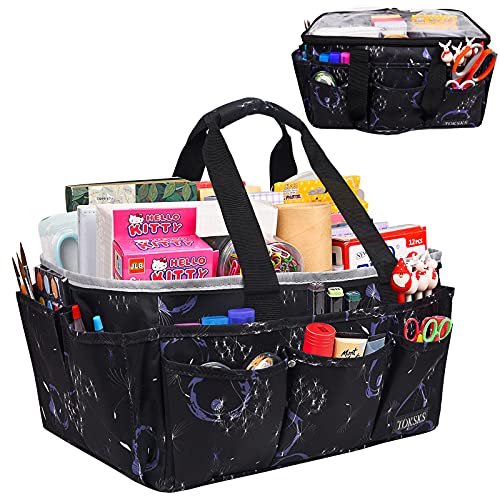 Craft Organizers Storage Tote - Black Flower