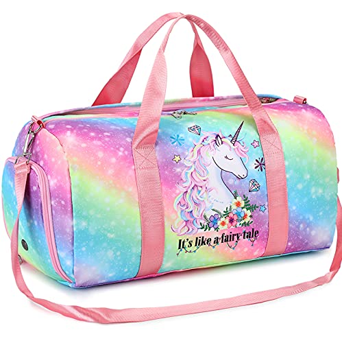 Choco Mocha Kids Duffle Bag Girls Duffle Bag for Kids Travel Bag Toddler  Overnight Bag for Girls Kids Duffel Bags for Little Girl Rainbow Weekender