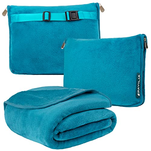 PAVILIA Travel Blanket Pillow