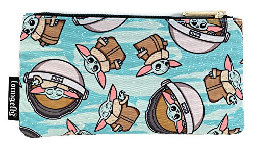 Star Wars Baby Yoda All Over Pattern Print Coin Cosmetic Bag Pouch