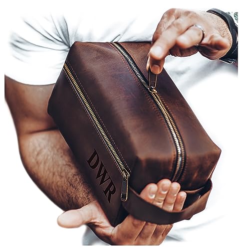 Leather Toiletry Bag - Handmade Travel Organizer