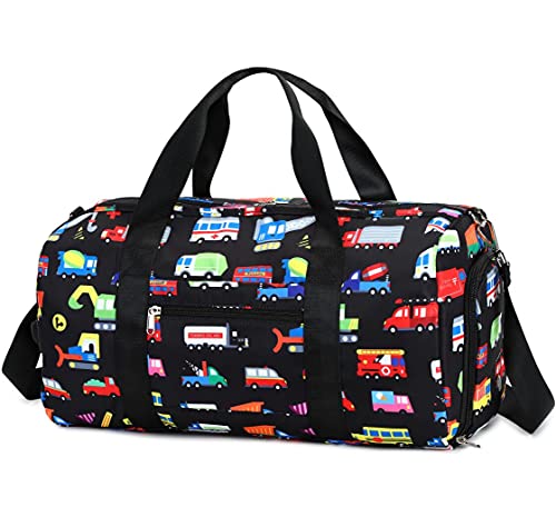 Water Resistant Kids Duffle Bag with Shoe Compartment and Wet Pocket