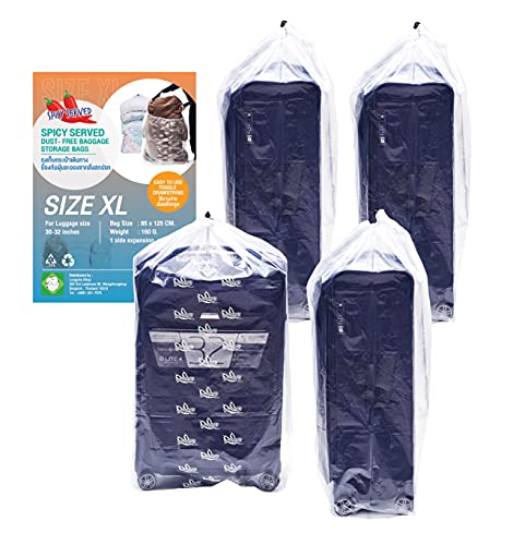 4-Piece Dust Cover Big Plastic Drawstring Bags