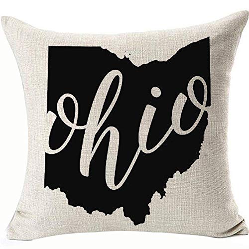 FaceYee Ohio State Map Cushion Cover