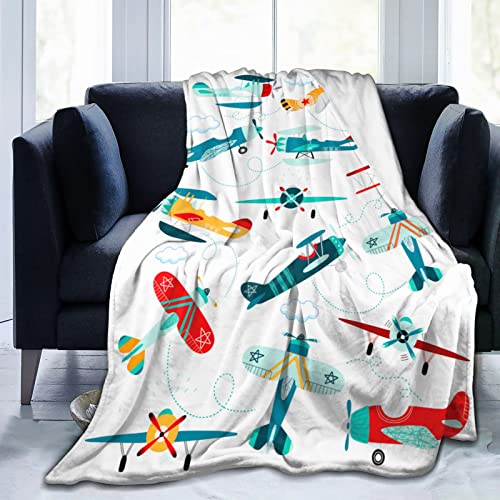 MIBDDK Cute Airplane Blanket Throw