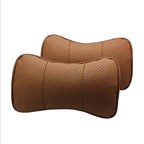 SZSSCAR Leather Car Headrest Pillow