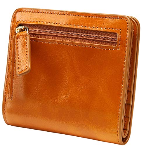 Itslife Women's Rfid Blocking Compact Leather Pocket Wallet