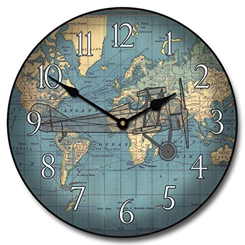 Around The World Airplane Wall Clock Around The World Airplane Wall Clock
