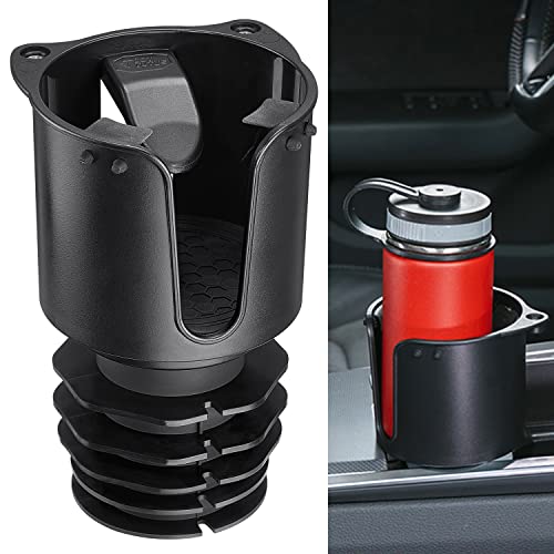 Car Cup Holder Expander Adapter (Adjustable) THIS HILL All Purpose Cup  Holder Expander for Car with Rubber Fits Less Than 5.51 Large Bottles &  Mugs 