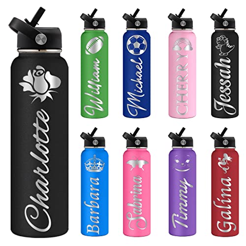 Custom Stainless Steel Water Bottles with Engraved Names