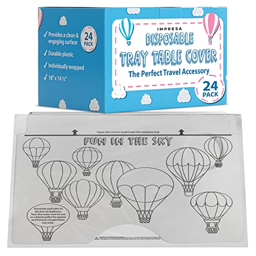 [24 Pack] Disposable Airplane Tray Cover