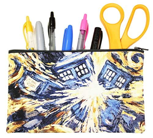 Doctor Who Van Gogh Exploding Tardis Pencil Case or Cosmetic Bag