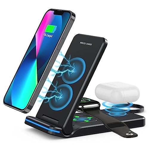 Wireless Charger, 3-in-1 Fast Charging Station