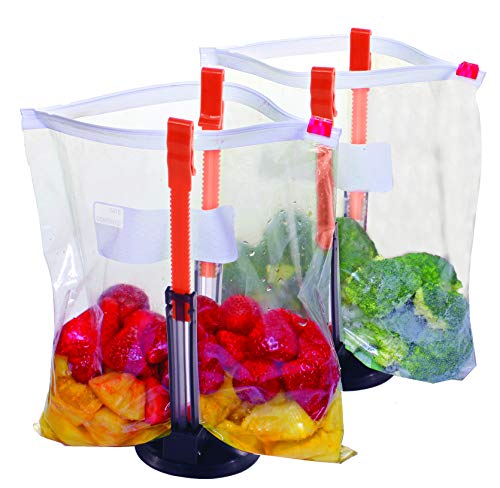 Jokari Suction Cup Baggy Rack 2 Pack for Plastic Freezer Storage Bags
