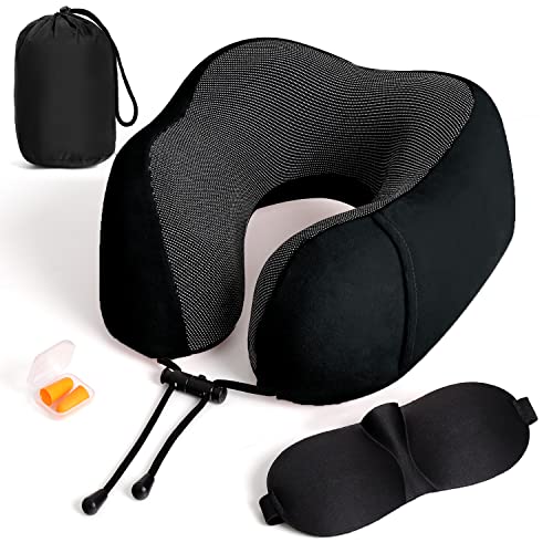 Memory Foam Neck Pillow with Accessories