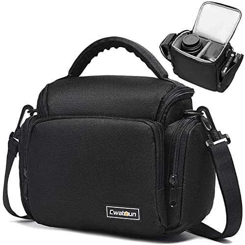 CWatcun Single Shoulder Compact Camera Bag Case - Waterproof Black