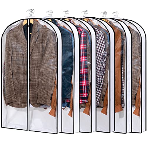 Hanging Clothes Bag with 4" Gusseted Garment Bag (Set of 6)