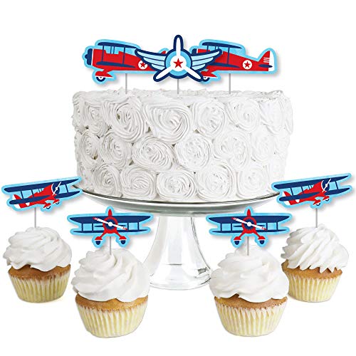Airplane Cupcake Toppers - Set of 24