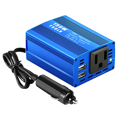 150W Car Power Inverter with Dual USB Car Charger Adapter