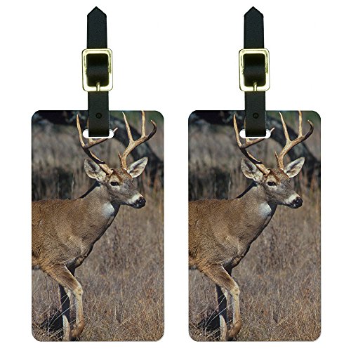 Deer Hunting Luggage Tags Set of 2