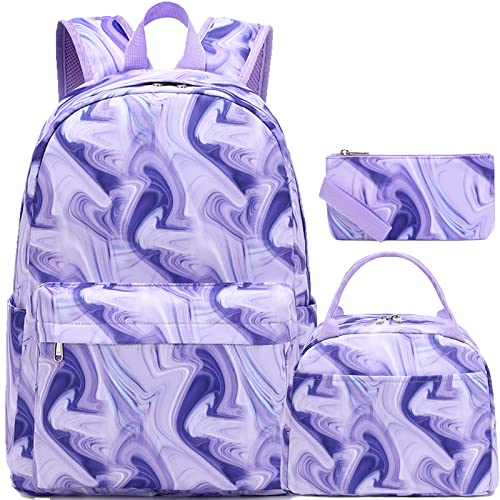 Girls Backpack with Lunch Box and Laptop Sleeve