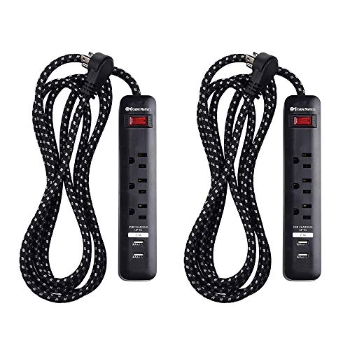 Cable Matters 2-Pack Surge Protector Power Strip with USB