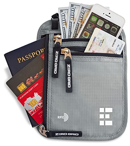 Secure and Stylish Travel Neck Wallet with RFID Blocking