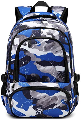 BLUEFAIRY Kids Backpack - Camo Blue
