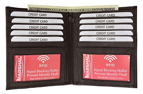 RFID Blocking Hipster Credit Card Wallet - Premium Lambskin Leather