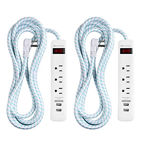 Cable Matters 2-Pack Surge Protector Power Strip with USB