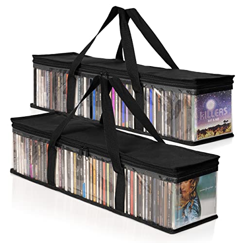 CD Storage Bags - Compact and Portable Music Disc Organizer