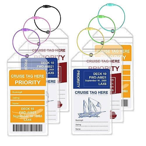 Cruise Luggage Tags Holder with Steel Loops