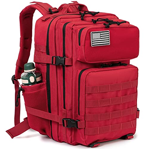QT&QY Red Military Tactical Backpack