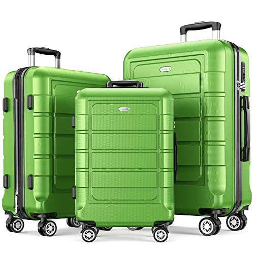 SHOWKOO Luggage Sets Expandable PC+ABS Suitcase Sets