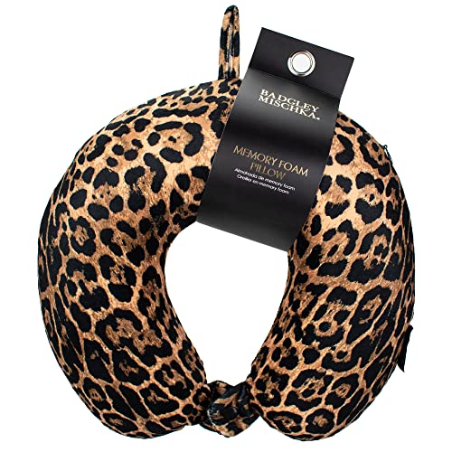 Badgley Mischka Travel Neck Pillow (Leopard)