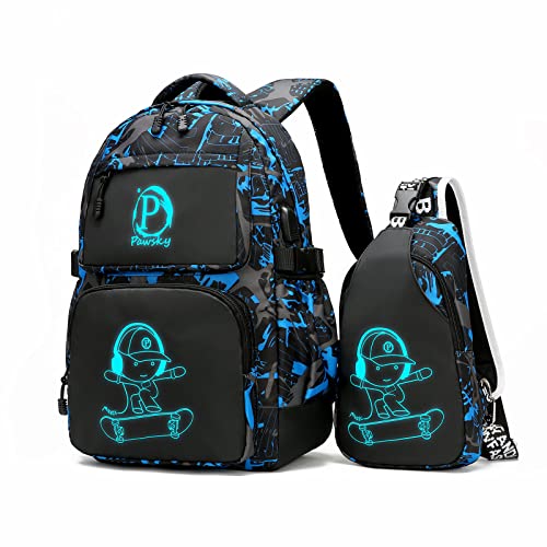 Skateboard Anime Luminous Backpack