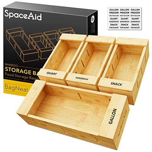 SpaceAid Bag Storage Organizer for Kitchen Drawer (4 Pack)