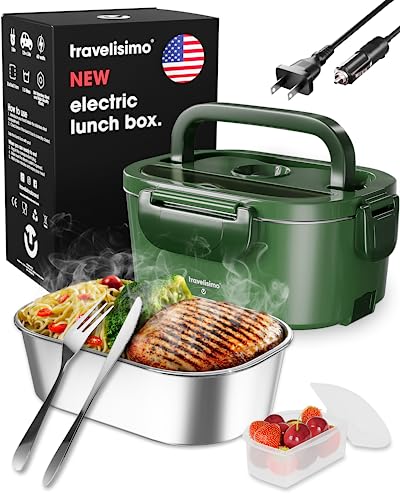 Portable Food Warmer: TRAVELISIMO Electric Lunch Box