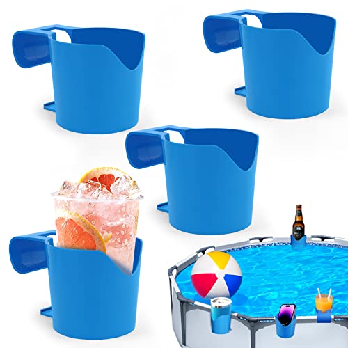 homfanseec 4Pcs Poolside Cup Holders for Above Ground Swimming