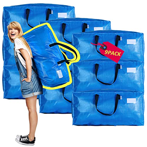 Heavy Duty Large Storage Bags, XL Blue Moving Bags for College Dorm Room  Essentials,4 Packs 
