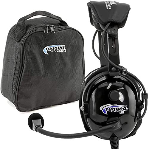 Rugged Air RA900 Instructor Pilot Headset with Gel Ear Seals and Free Bag