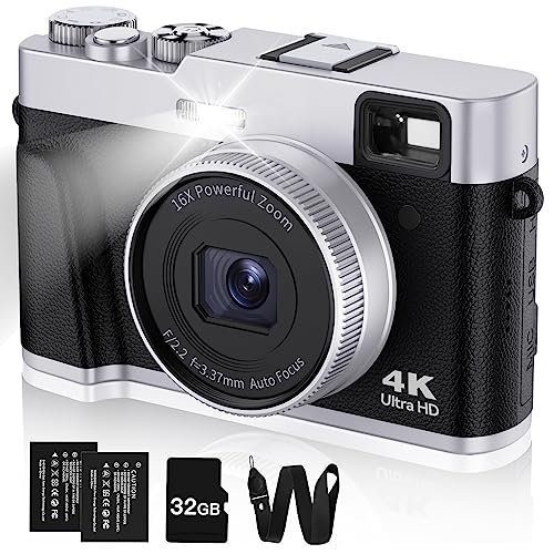 Upgraded 4K Digital Camera for Photography and Video