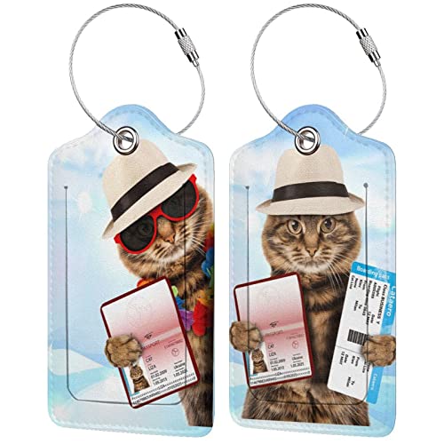 Funny Cat Luggage Tags for Suitcases