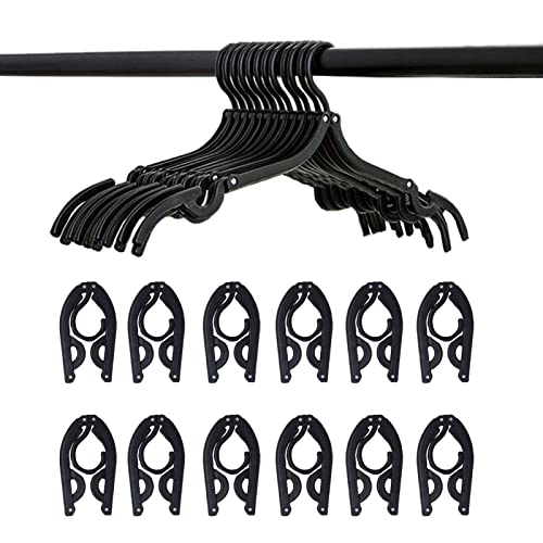 Black Travel Hangers - Portable Folding Clothes Hangers