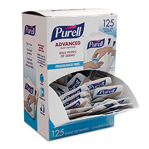 PURELL SINGLES Hand Sanitizer, Fragrance Free, 125 Count Packets