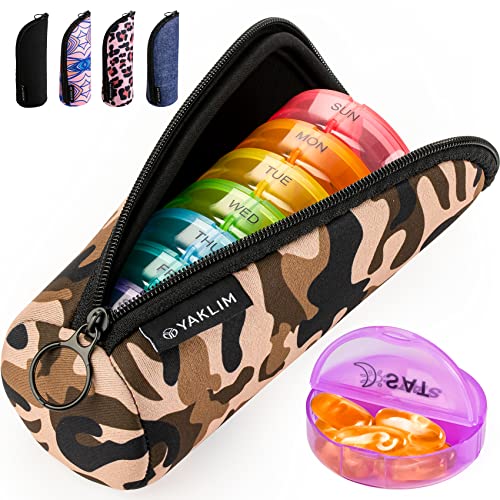 Portable Weekly Pill Box with Zipper
