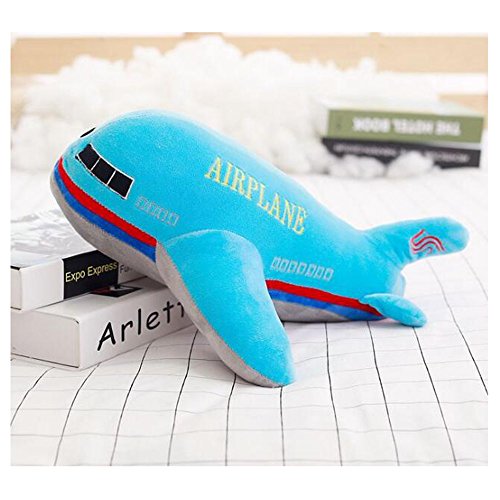 Dongcrystal Blue Airplane Plush Toy