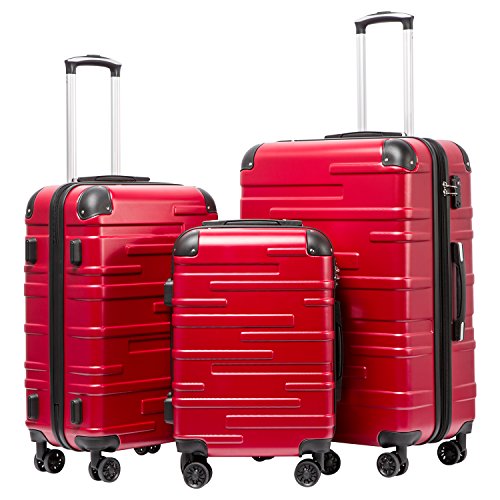 Coolife Luggage Expandable Suitcase Set